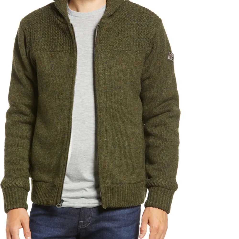SCHOTT Shawl Collar Sweater style: F1522Jacket- Sz Large